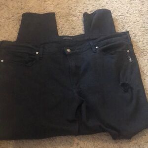 Silver Jeans Co Black Distressed “Aiko” Skinny Jeans